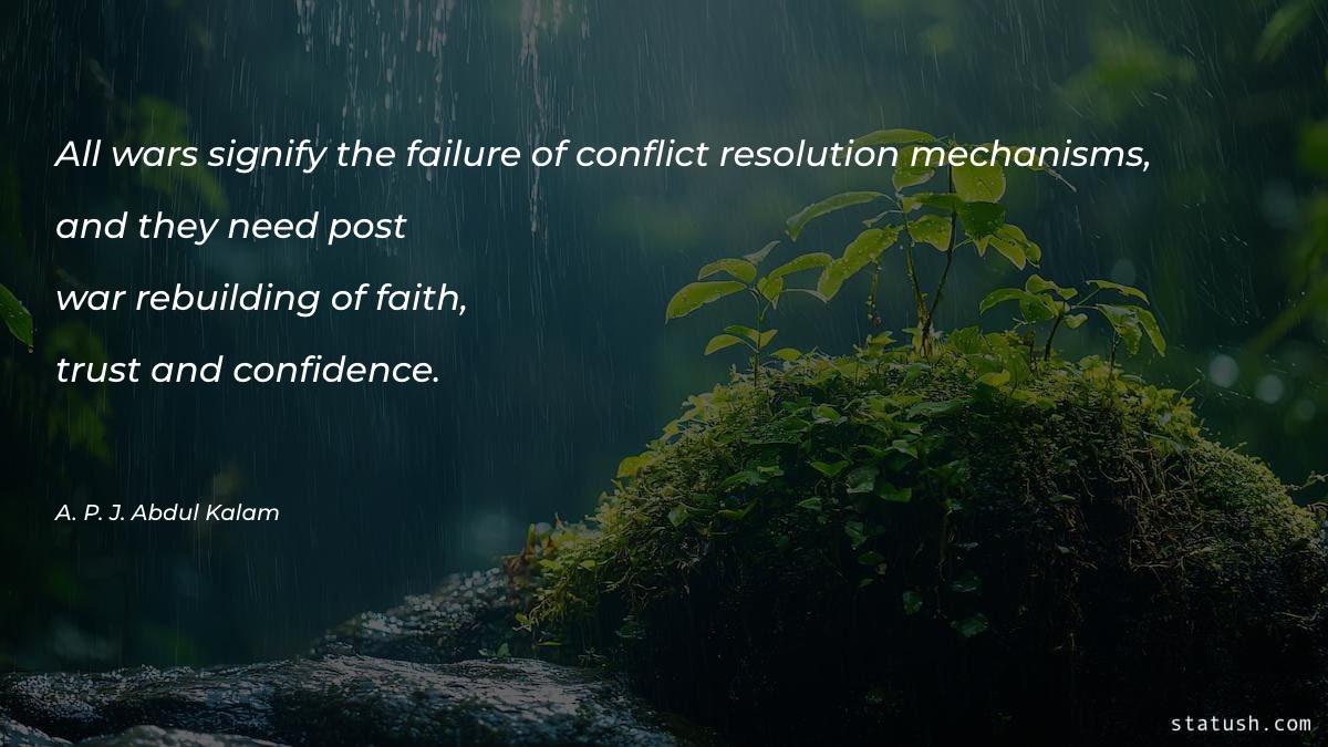 All wars signify the failure - Failure Quotes at statush.com