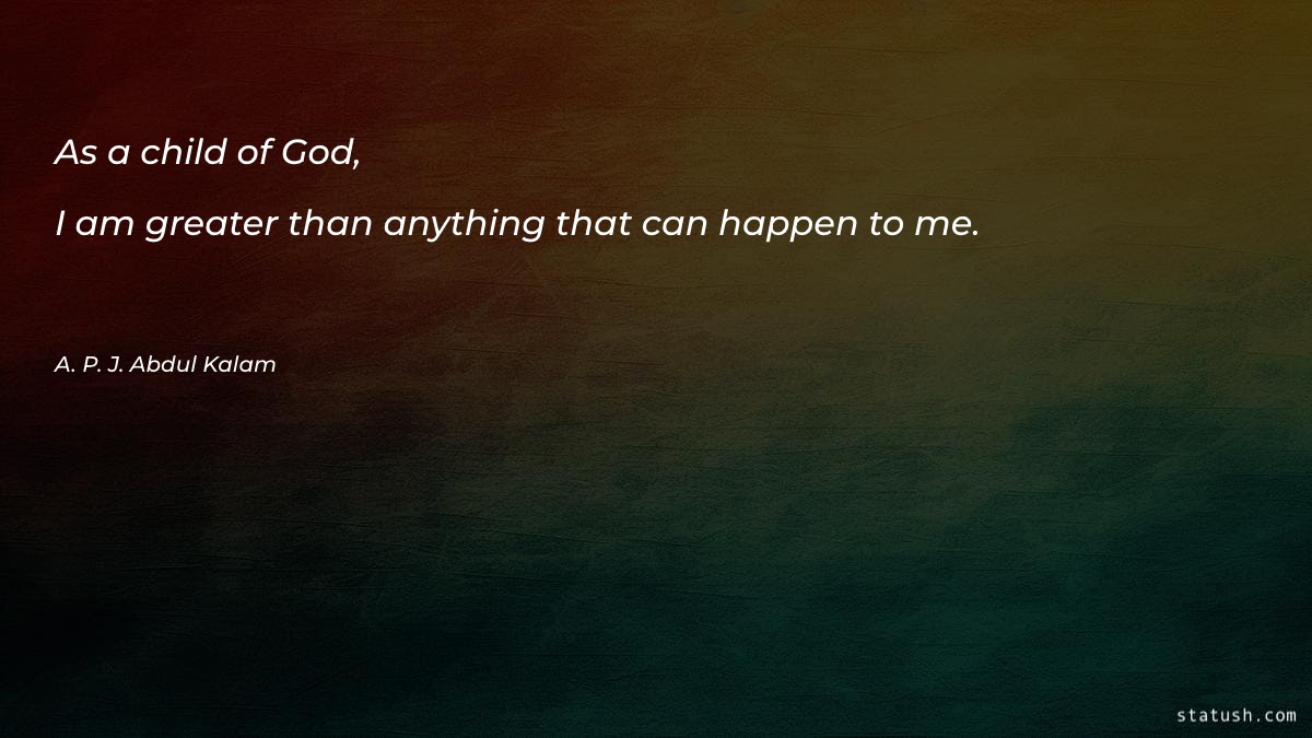 As a child of God Motivational Quotes at statush.com