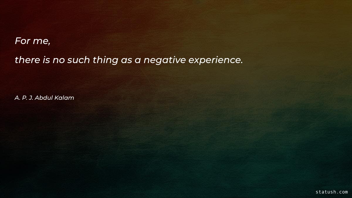 For me there is no - Experience Quotes at statush.com