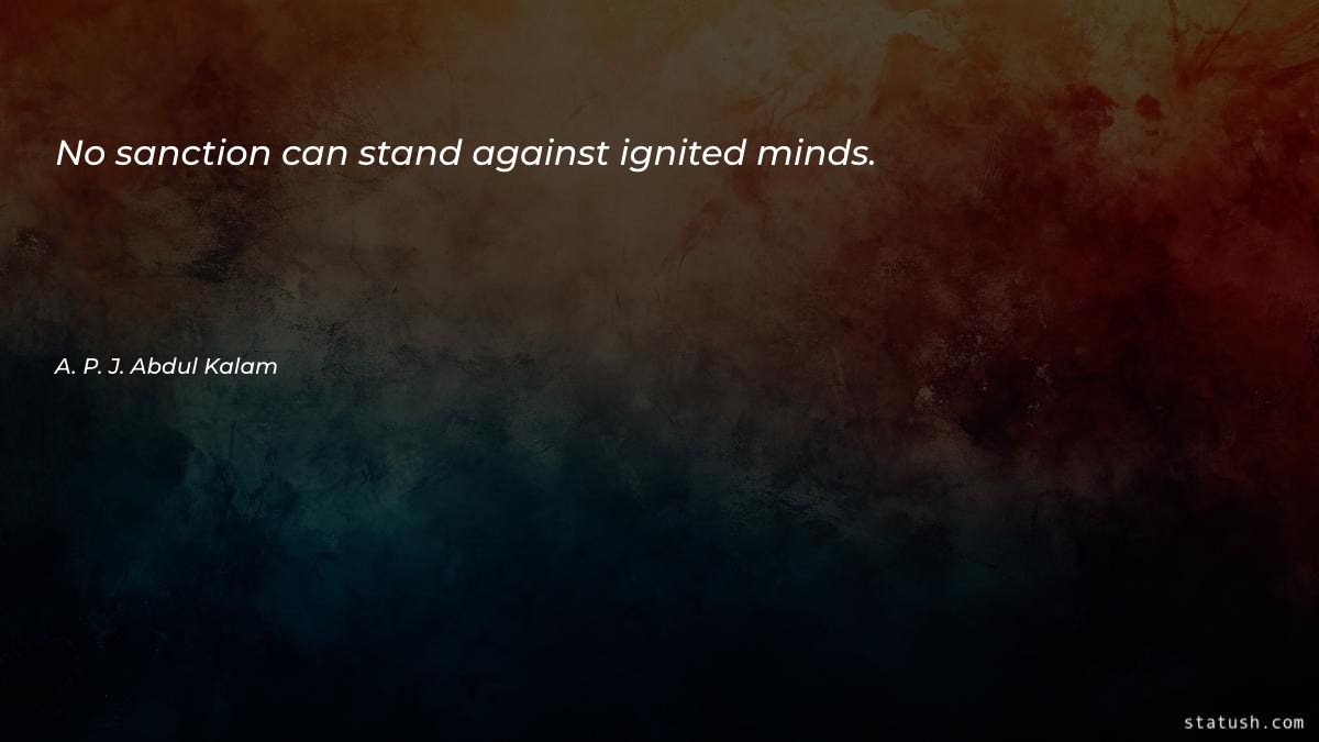 No sanction can stand against Motivational Quotes at statush.com