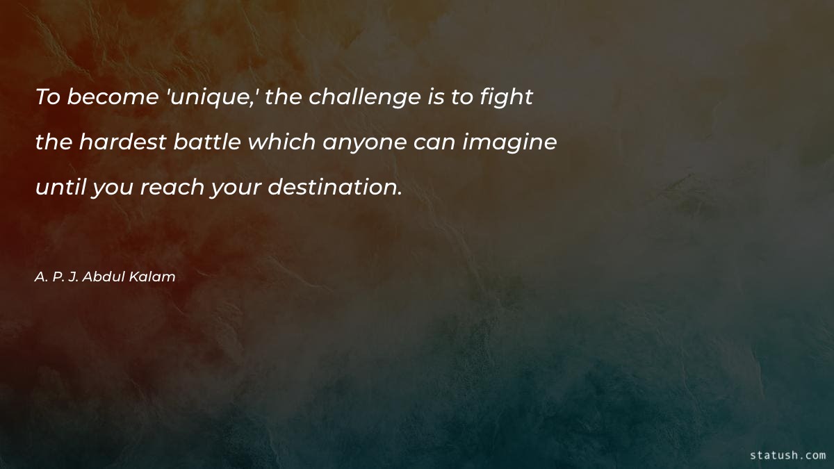 To become unique Motivational Quotes at statush.com