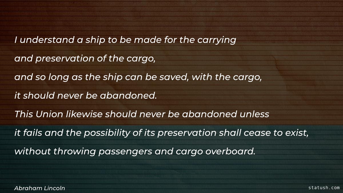 I understand a ship to be made Motivational Quotes at statush.com