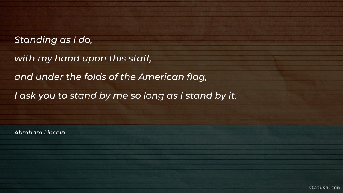 Standing as I do Motivational Quotes at statush.com