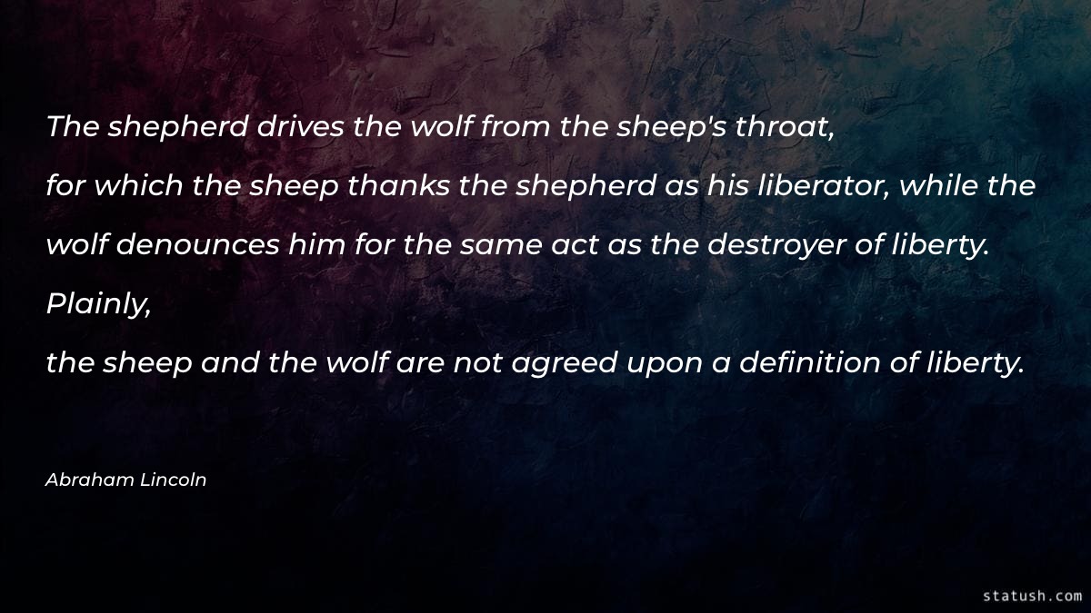 The shepherd drives the wolf Motivational Quotes at statush.com