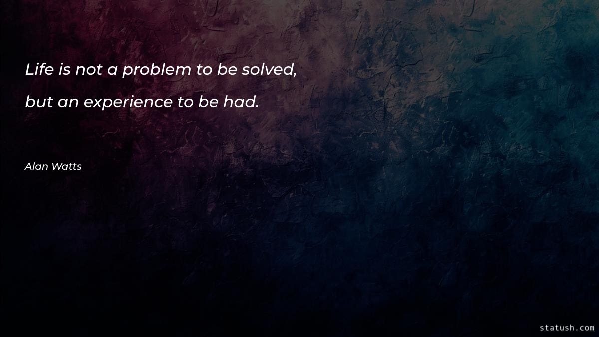 Life is not a problem Motivational Quotes at statush.com