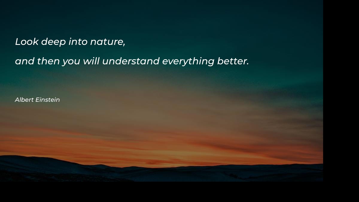 Look deep into nature - Nature Quotes at statush.com