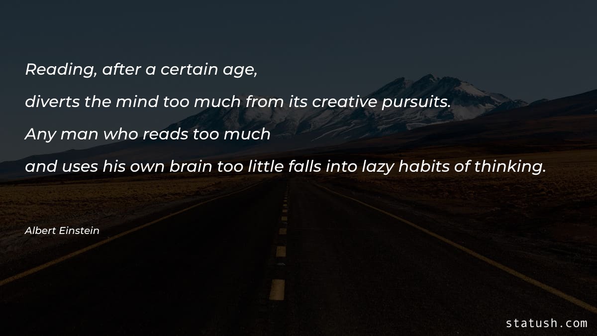 Reading after a certain age - Age Quotes at statush.com