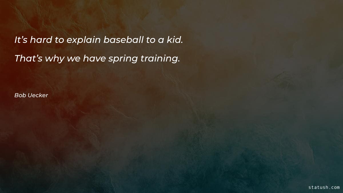 It’s hard to explain baseball