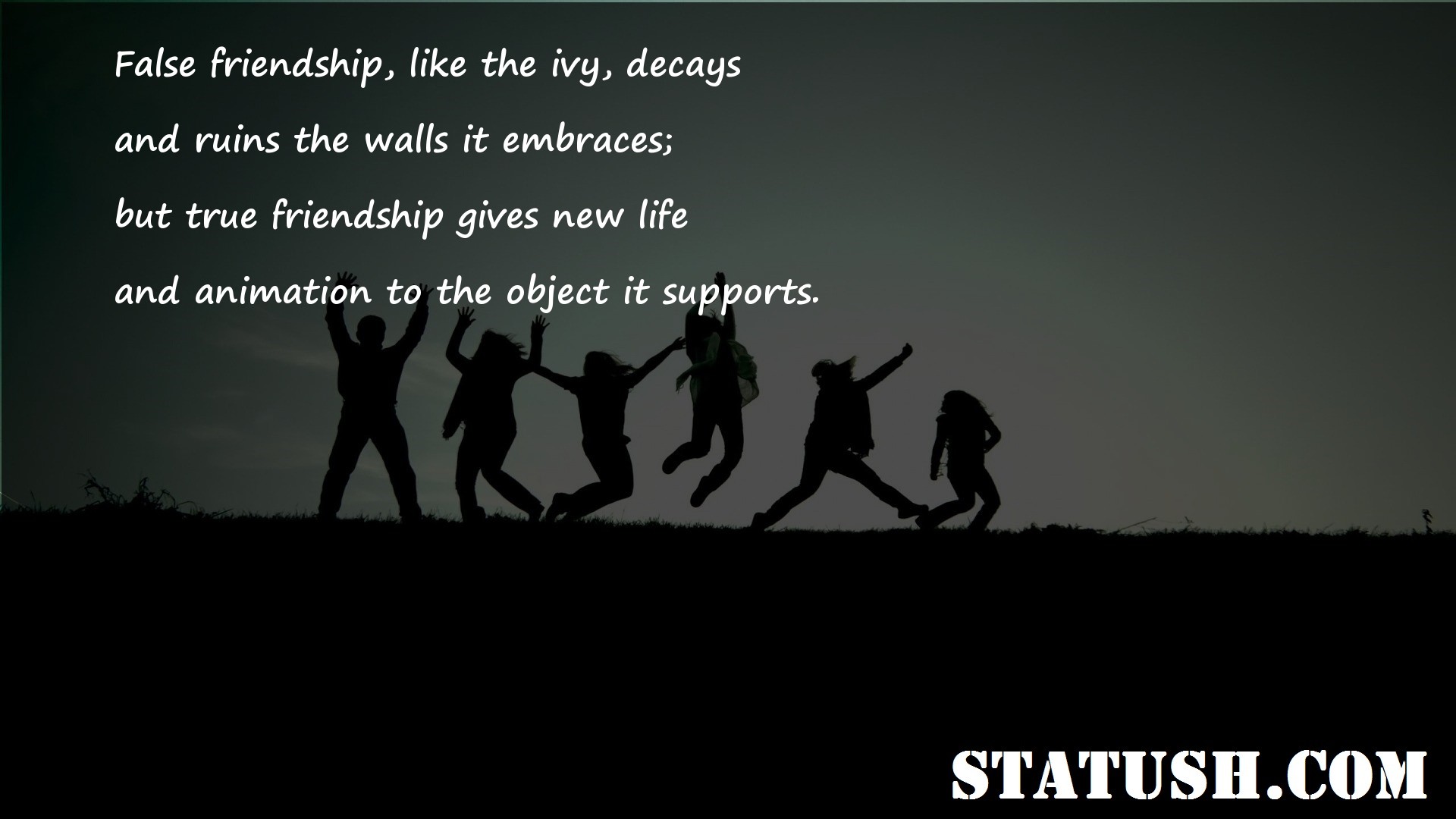 False friendship like the ivy decays Friendship Quotes at statush.com