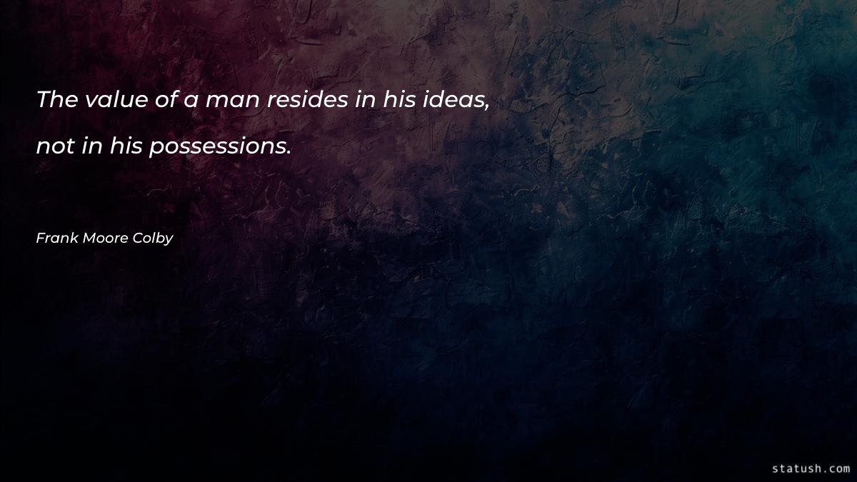 The value of a man