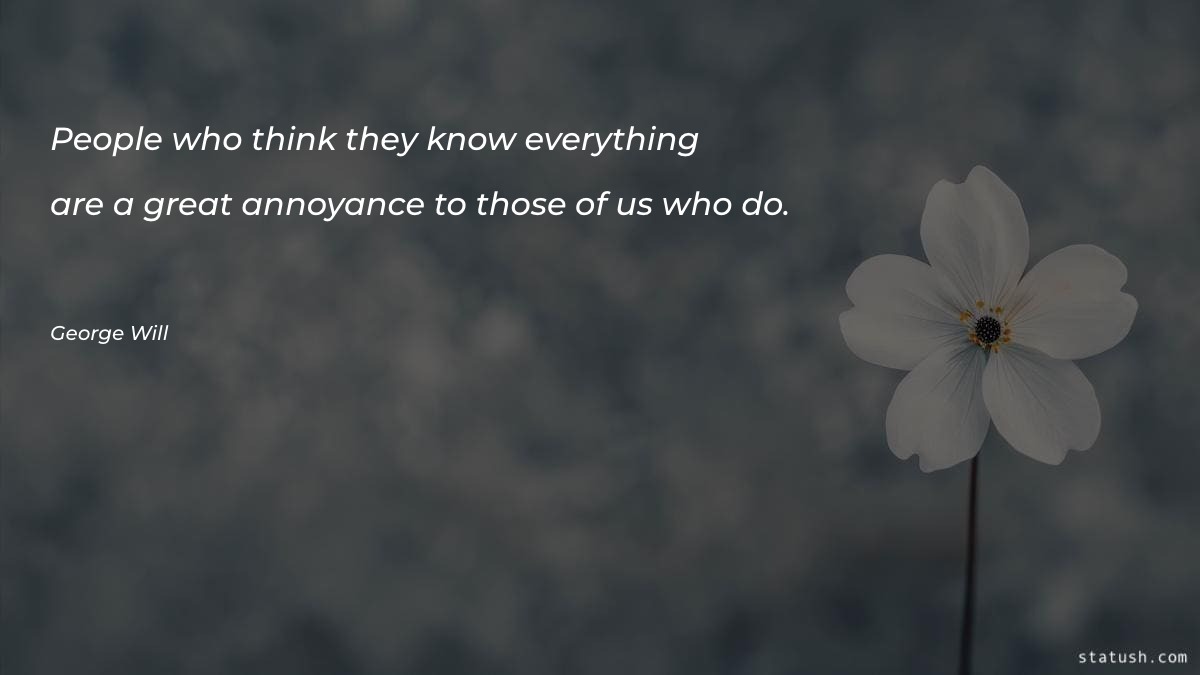 People who think they know