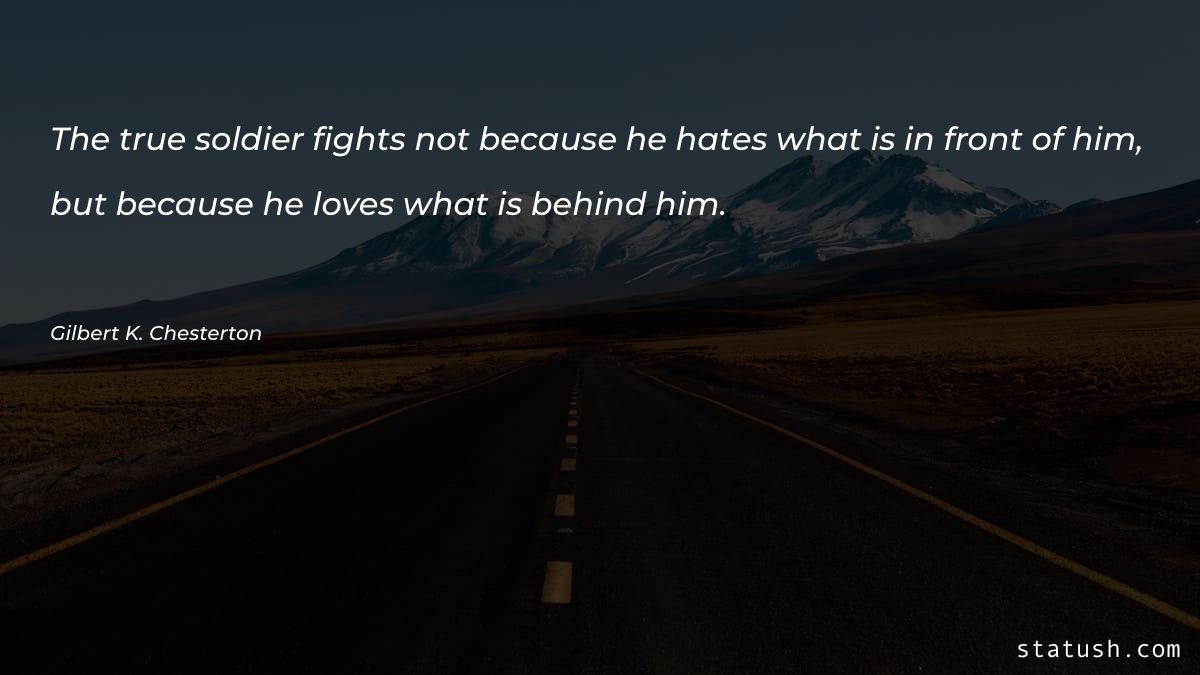The true soldier fights not - Motivational Quotes at statush.com