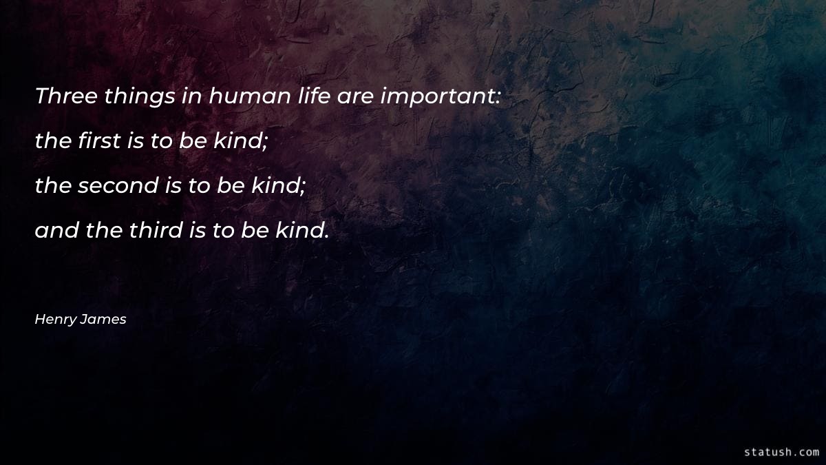 Three things in human life