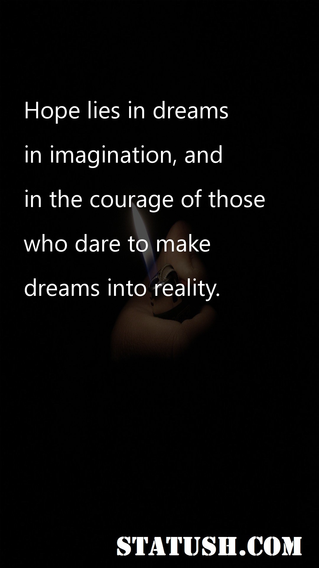 Hope lies in dreams Hope Quotes at statush.com