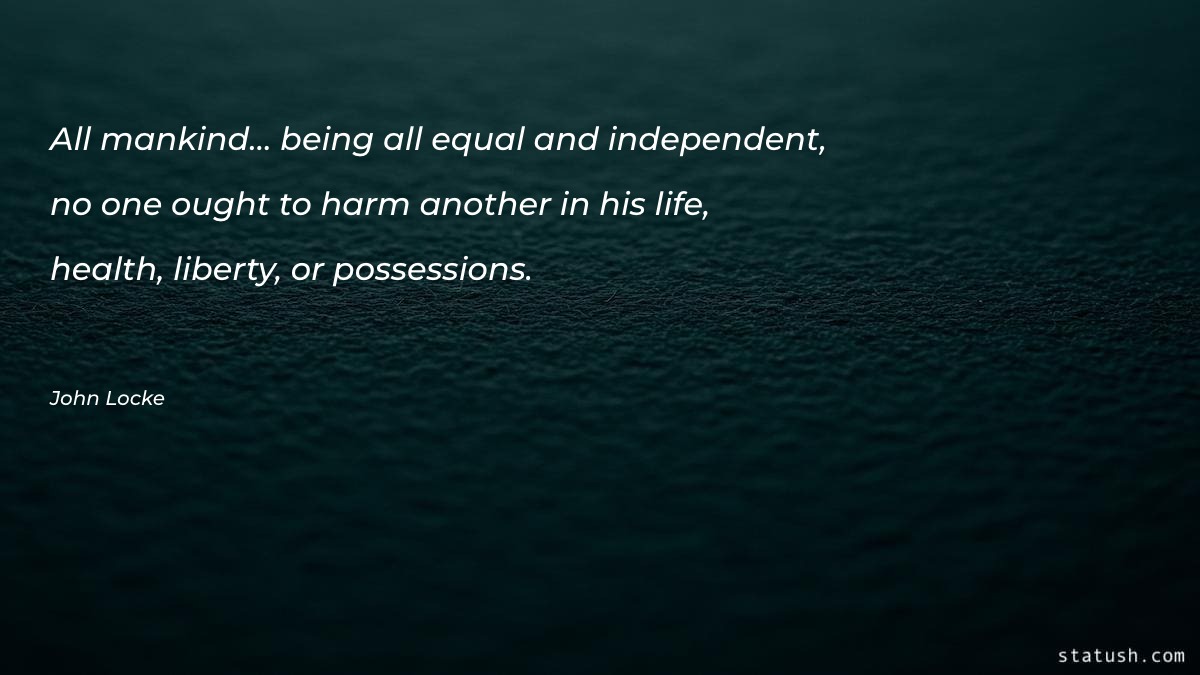 All mankind… being all equal