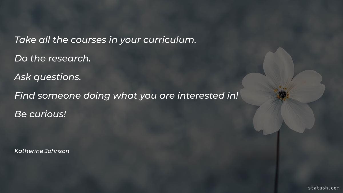 Take all the courses in your curriculum Motivational Quotes at statush.com
