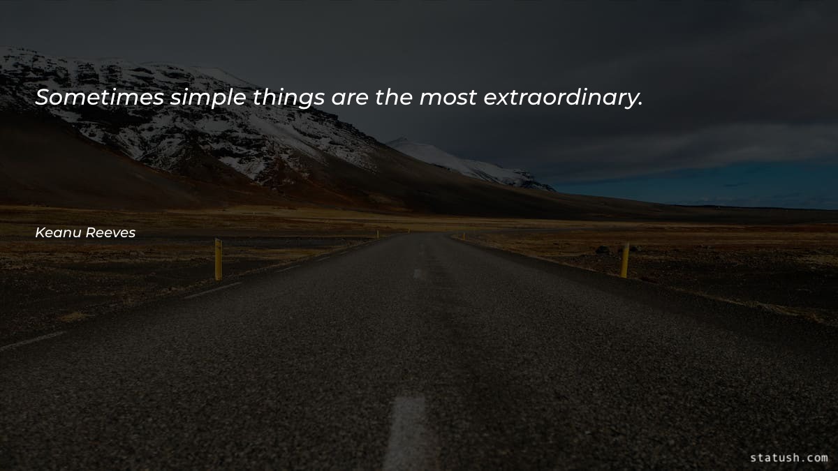 Sometimes simple things are the