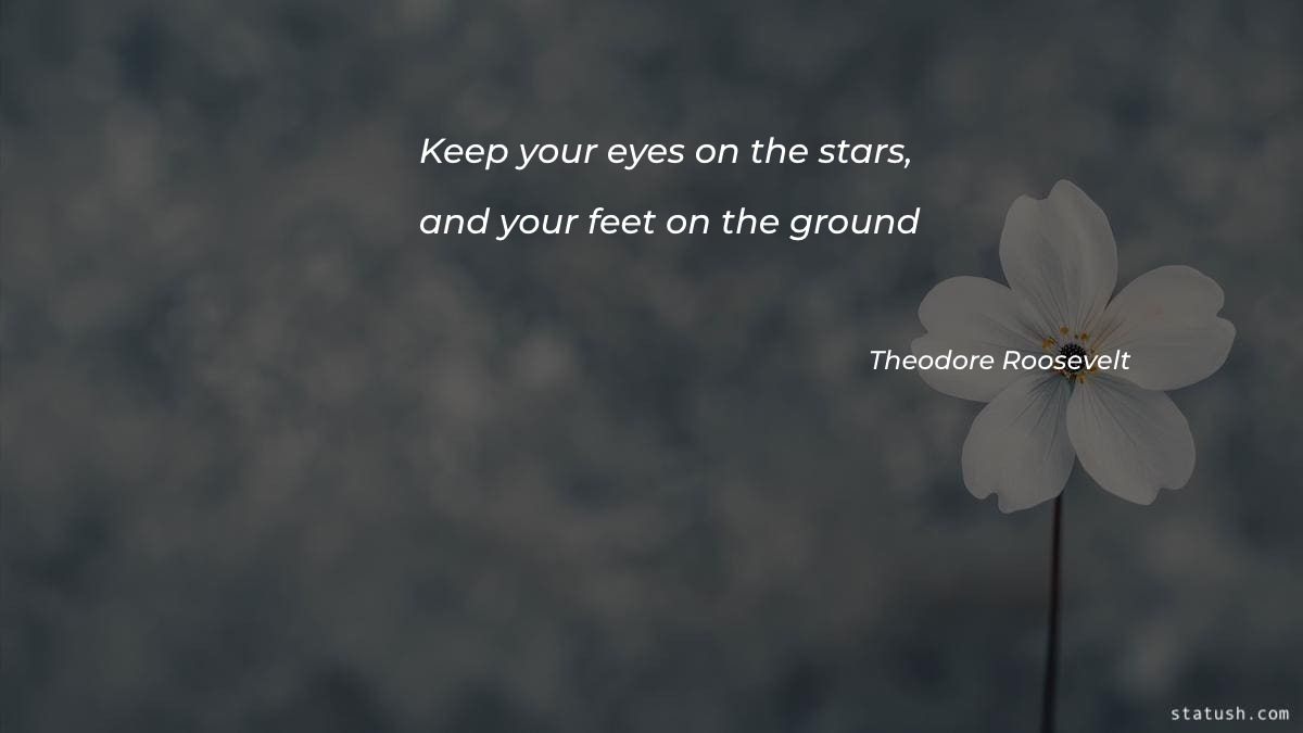 Keep your eyes on the stars  and your feet on the ground Motivational Quotes at statush.com