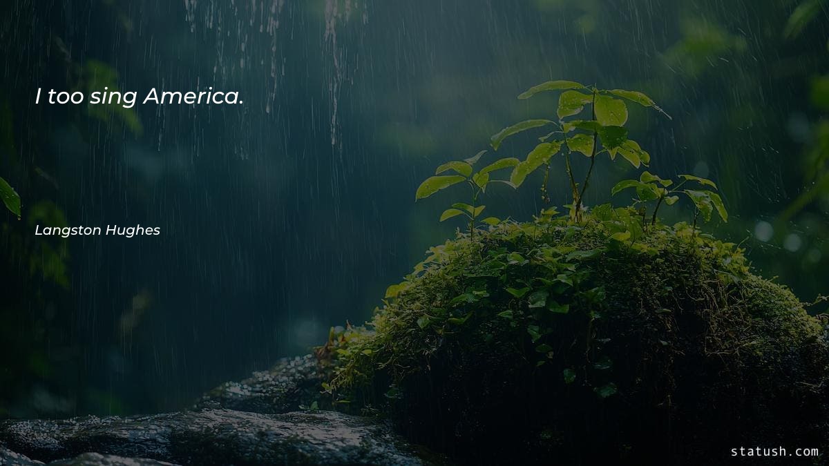 I too sing America