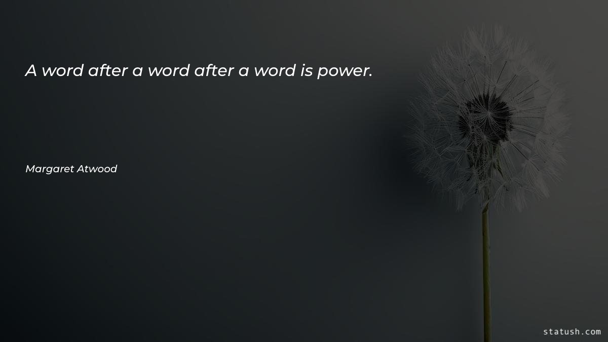 A word after a word