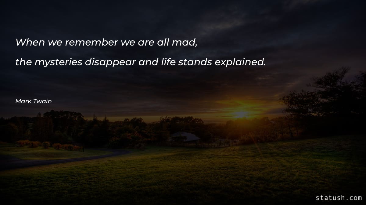 When we remember we are all mad Motivational Quotes at statush.com