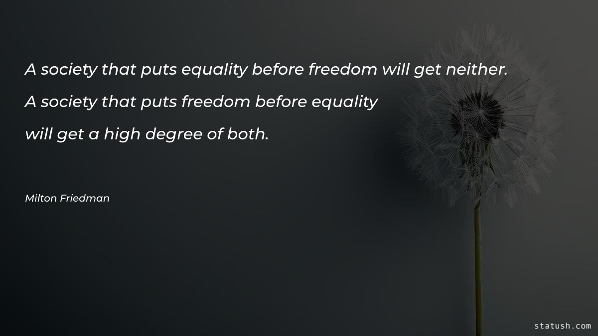 A society that puts equality - Equality Quotes at statush.com