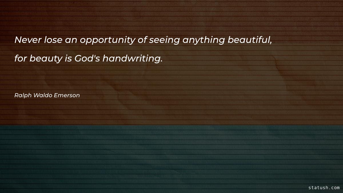 Never lose an opportunity - Motivational Quotes at statush.com