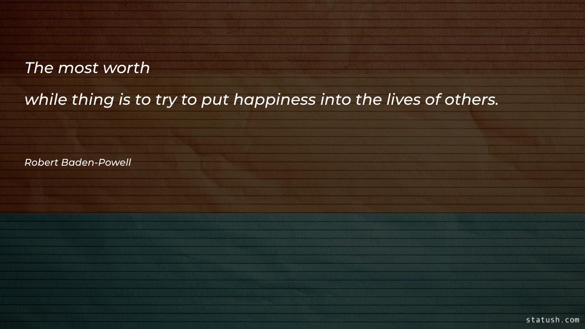 The most worth-while thing is