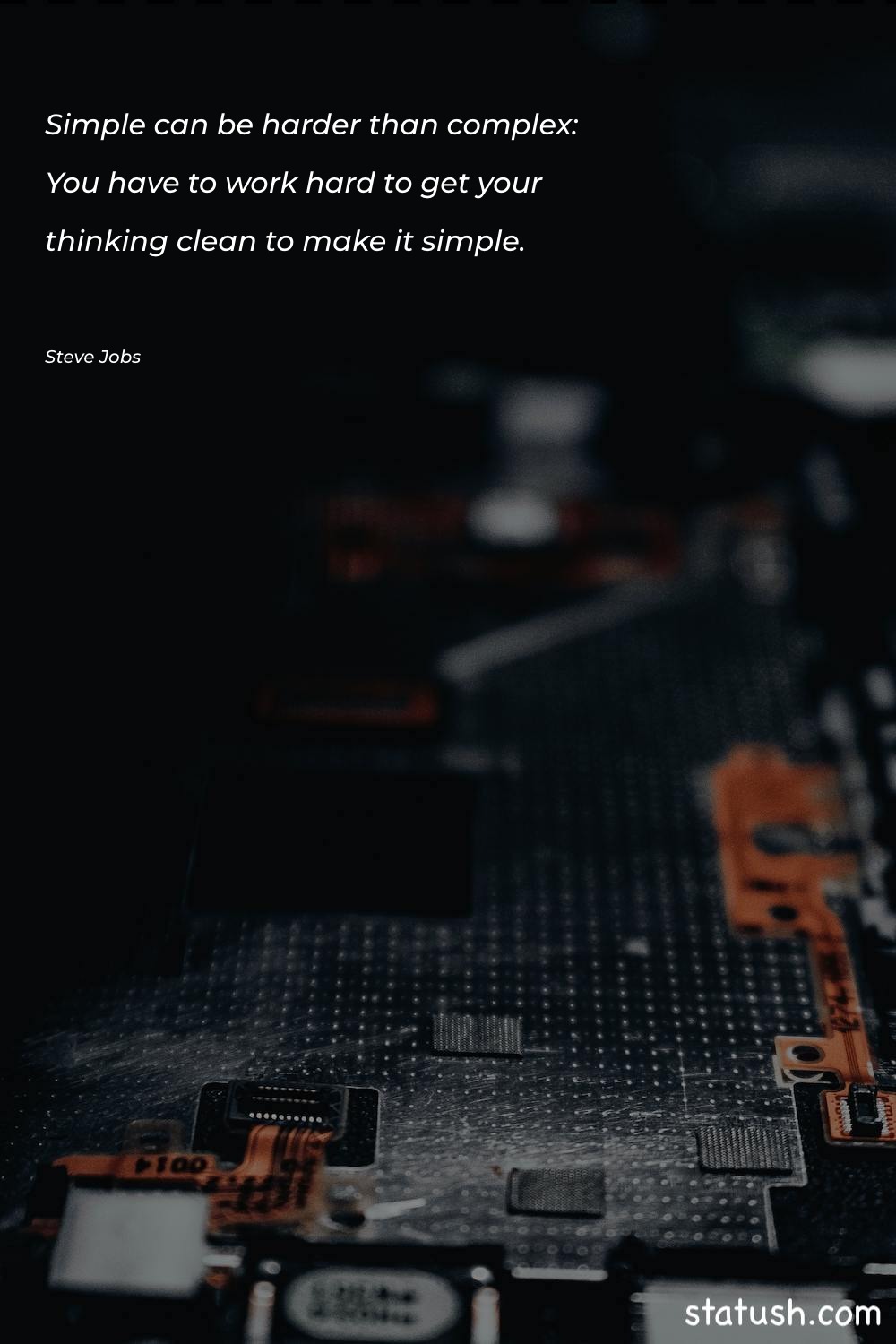 Simple can be harder than Motivational Quotes at statush.com