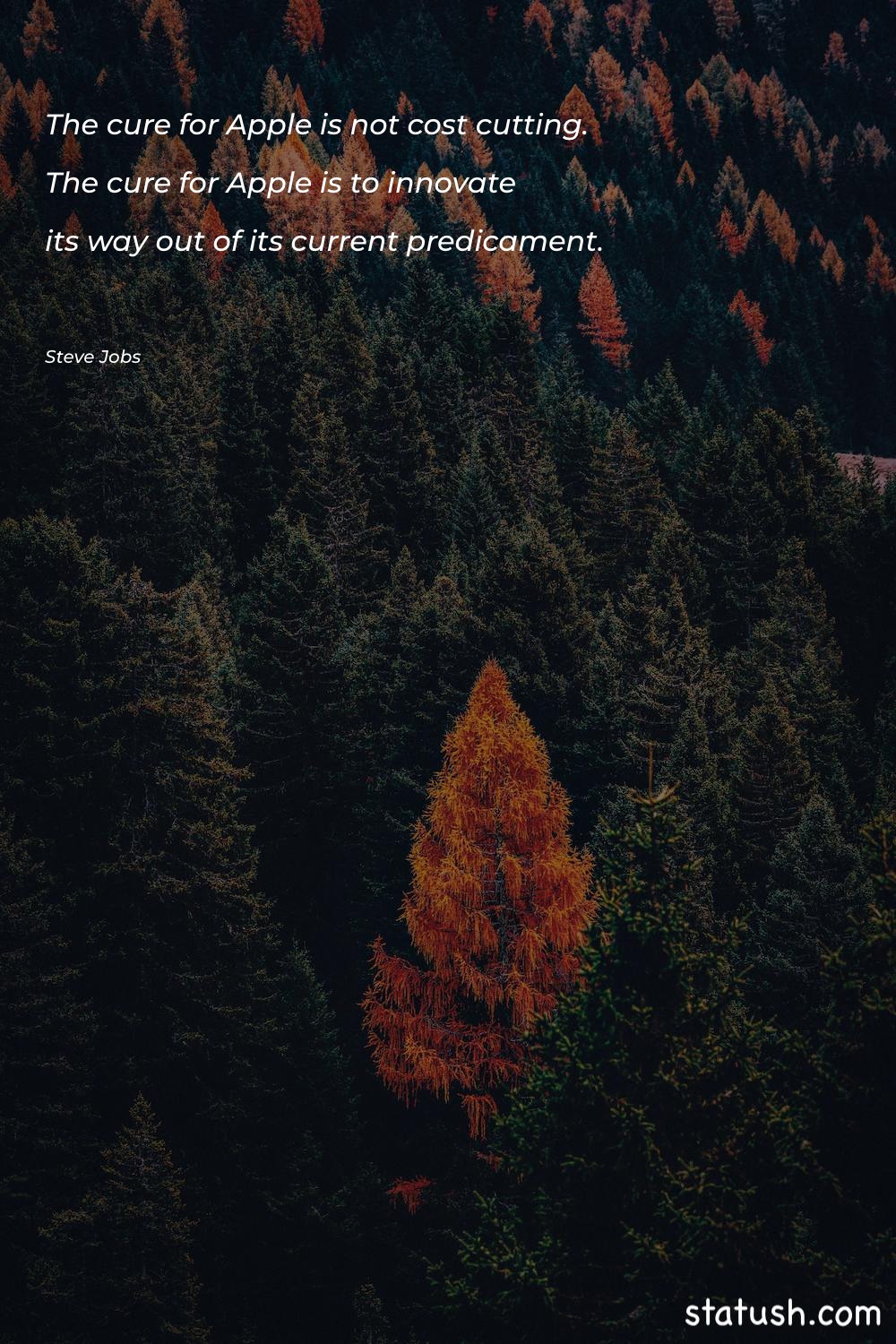 The cure for Apple is Motivational Quotes at statush.com