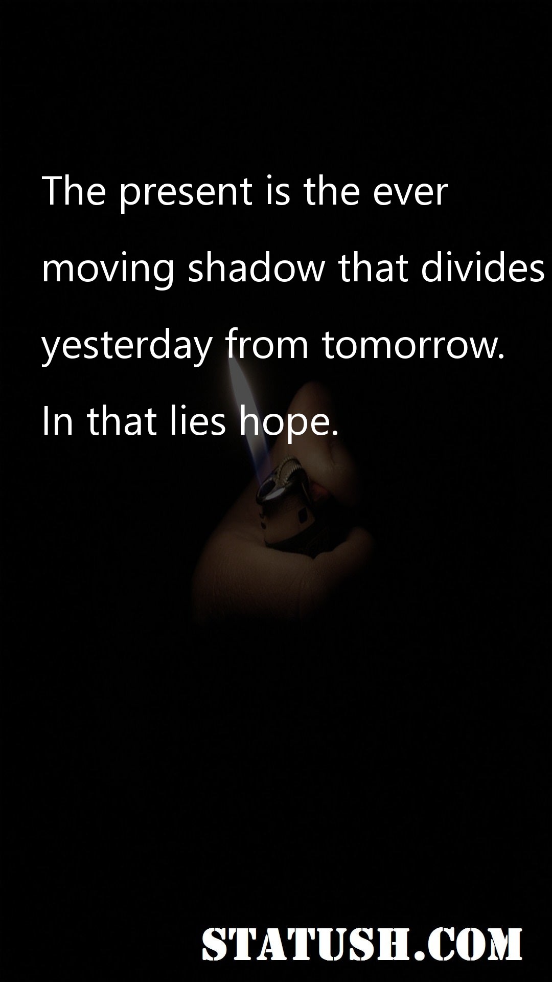 The present is the ever - Hope Quotes at statush.com