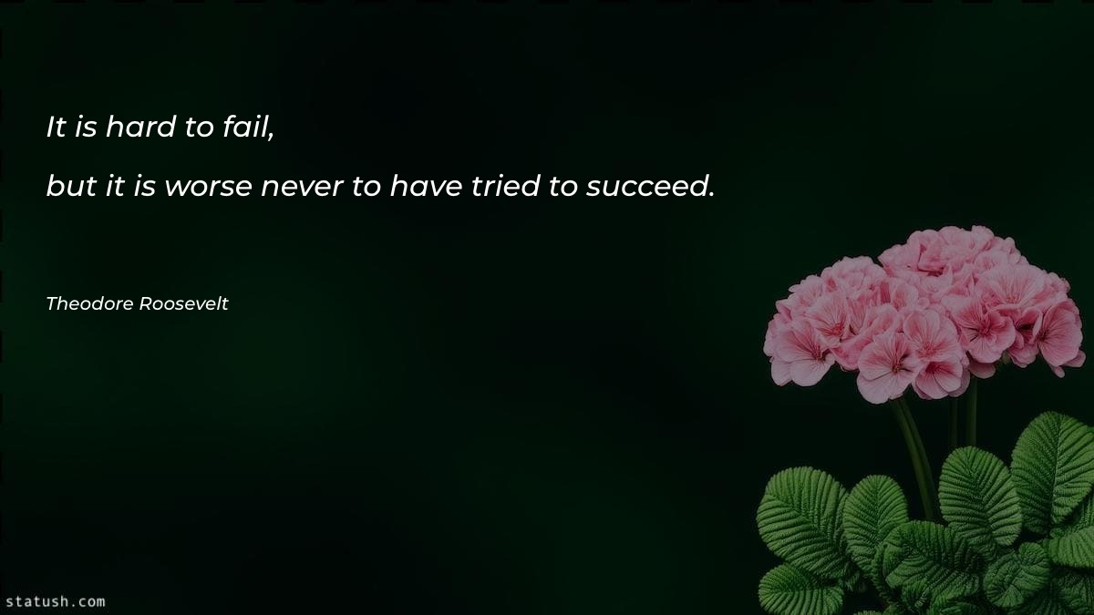 It is hard to fail Motivational Quotes at statush.com