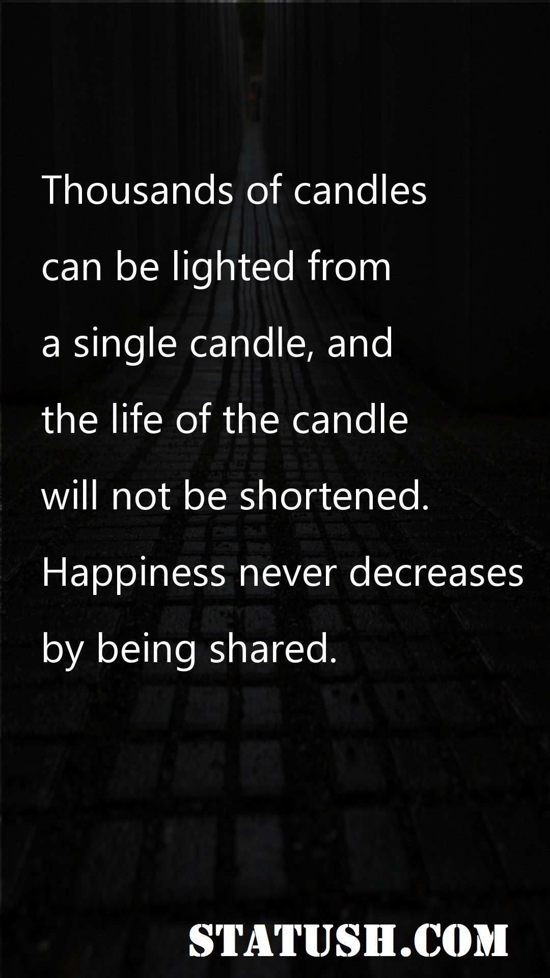 Thousands of candles - Life Quotes at statush.com