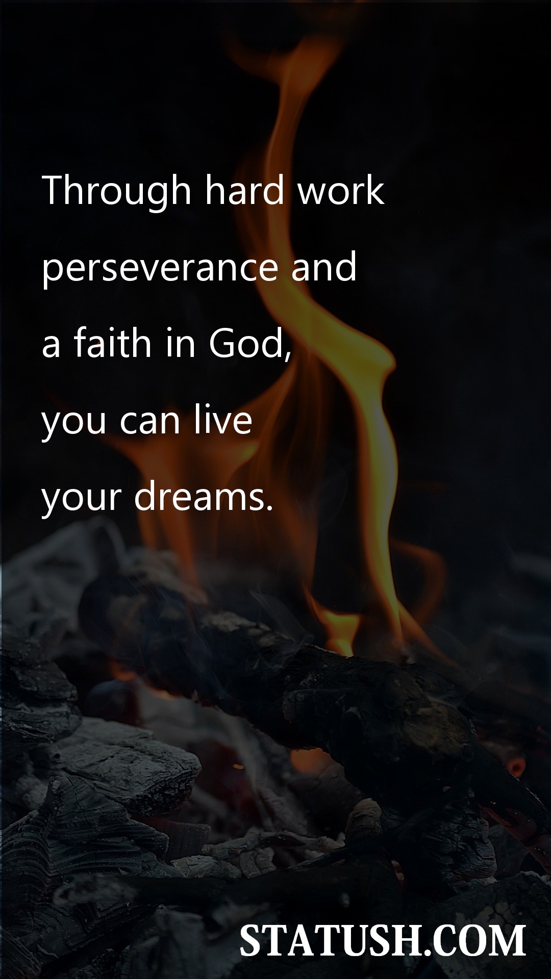 Through hard work Lord Quotes at statush.com