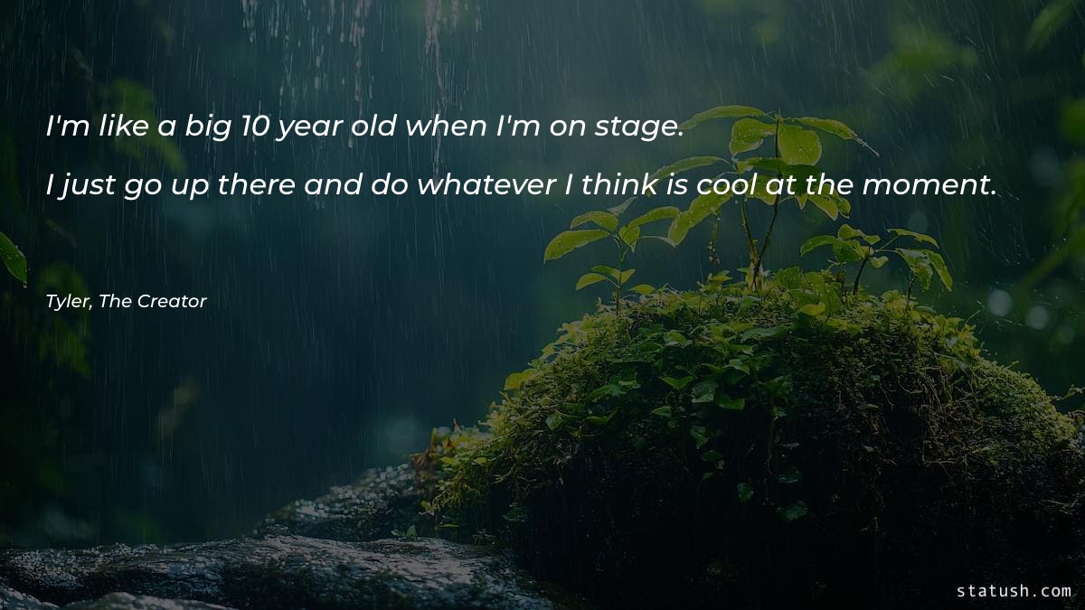 I'm like a big 10-year-old Cool Quotes at statush.com