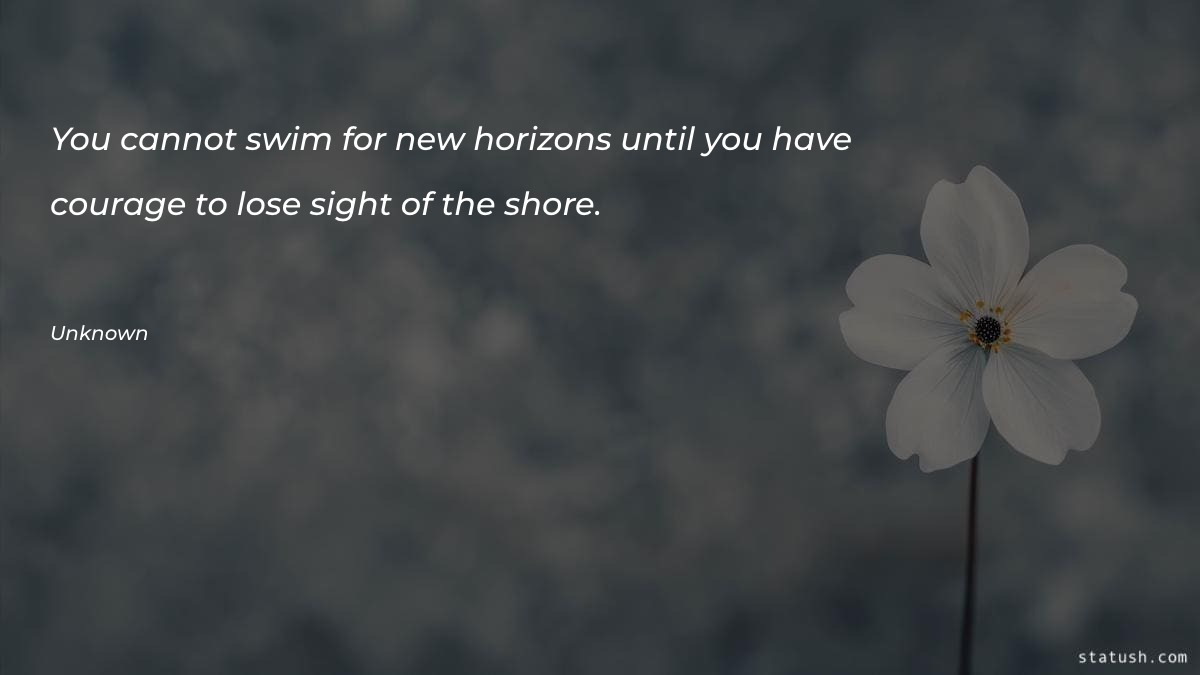 You cannot swim for new - Motivational Quotes at statush.com