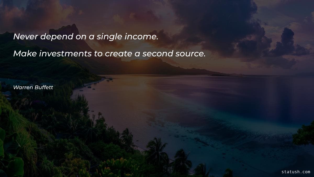 Never depend on a single - Motivational Quotes at statush.com