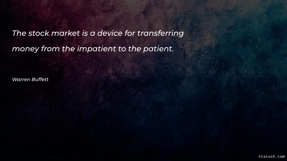 The stock market is a - Money Quotes at statush.com