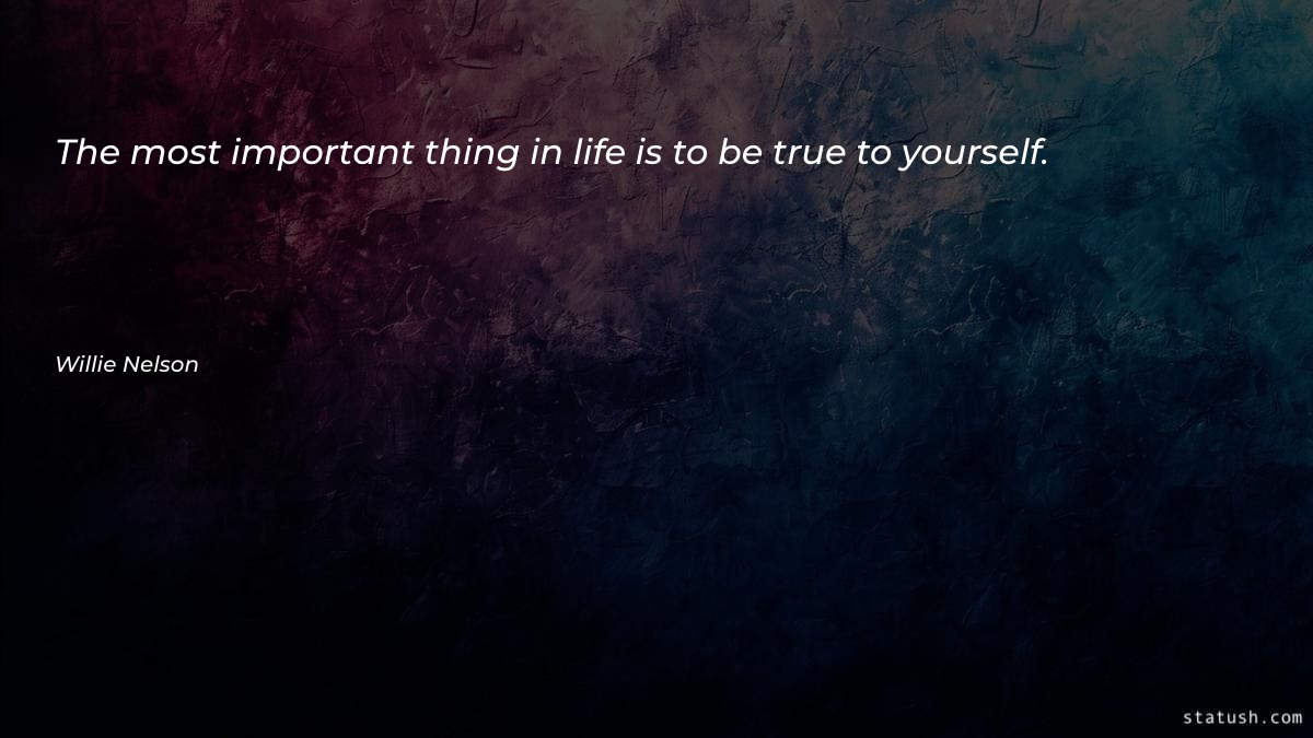 The most important thing in