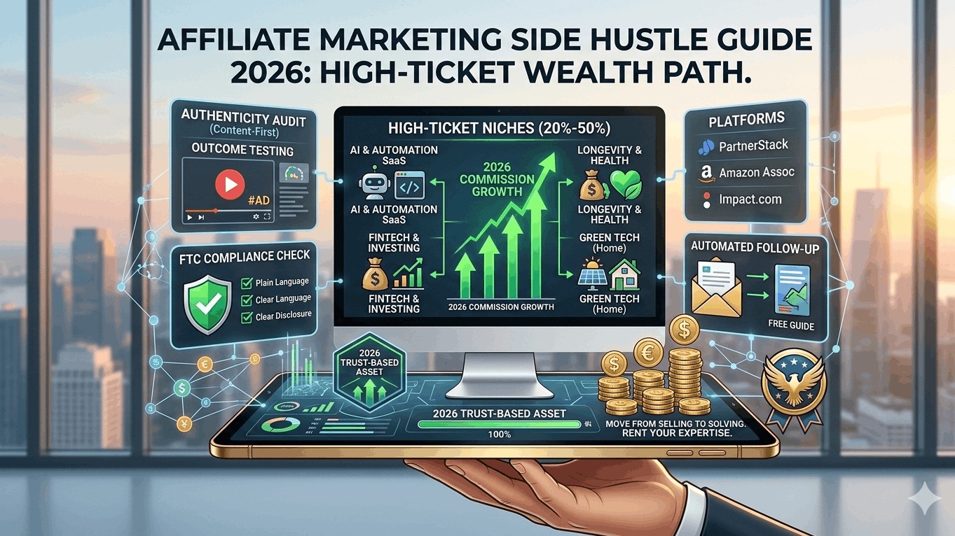 Affiliate Marketing Side Hustle Guide 2026 | High-Ticket Wealth
