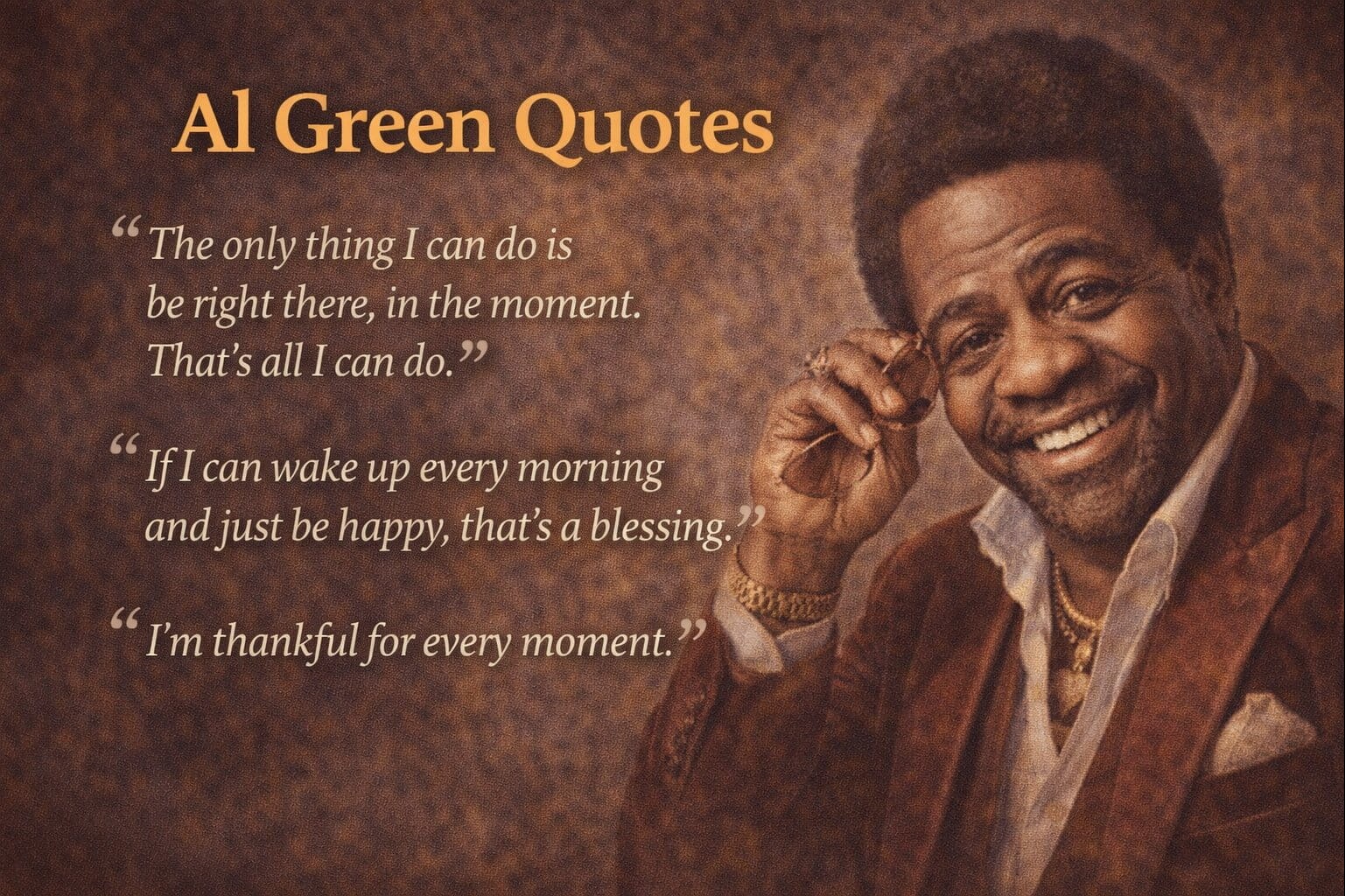 Al Green Quotes — Stay Strong and Focus