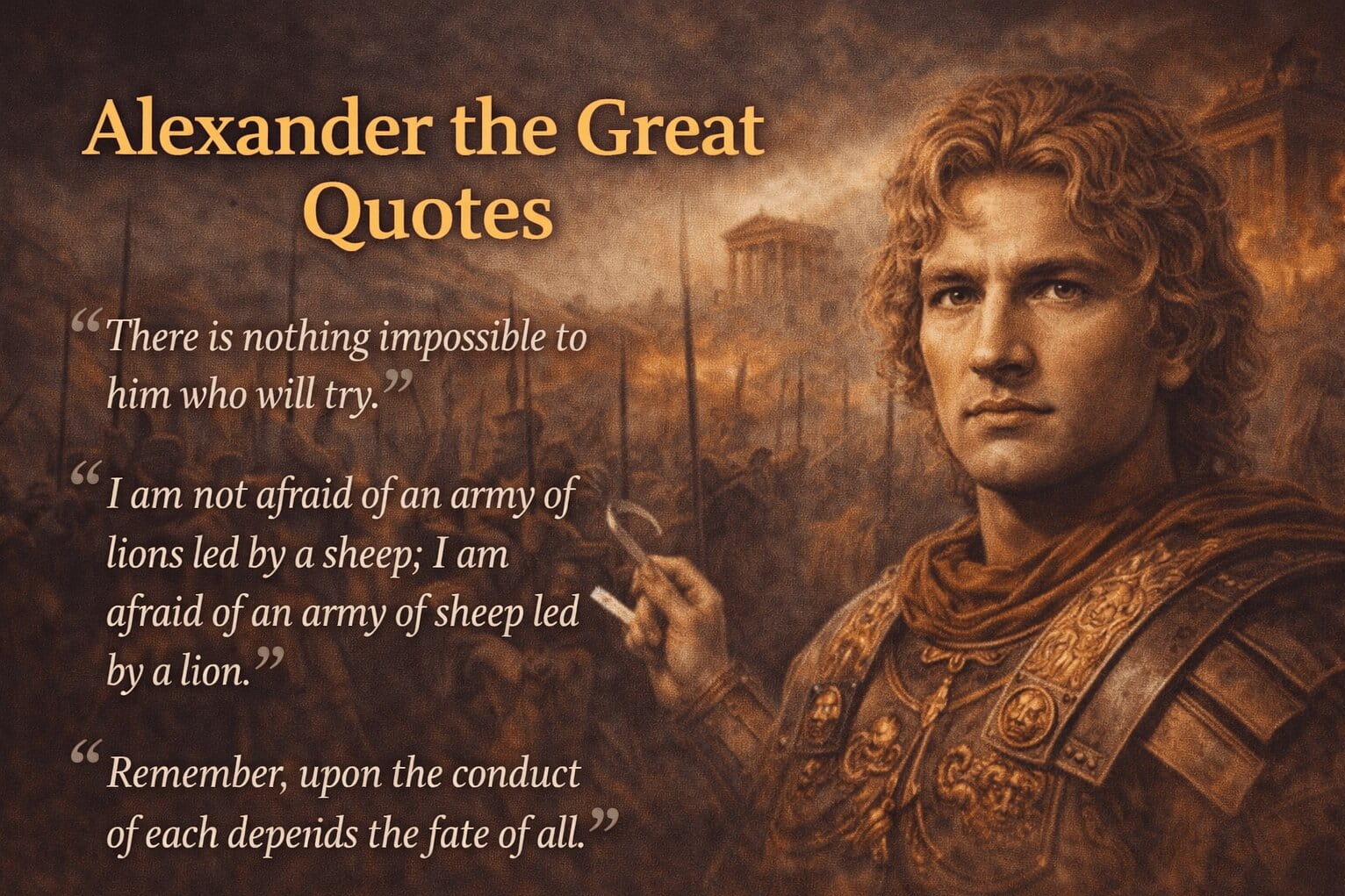 Best Alexander the Great Quotes on Courage, Strategy, and Destiny