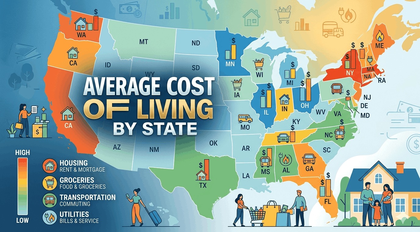 Average Cost of Living by State