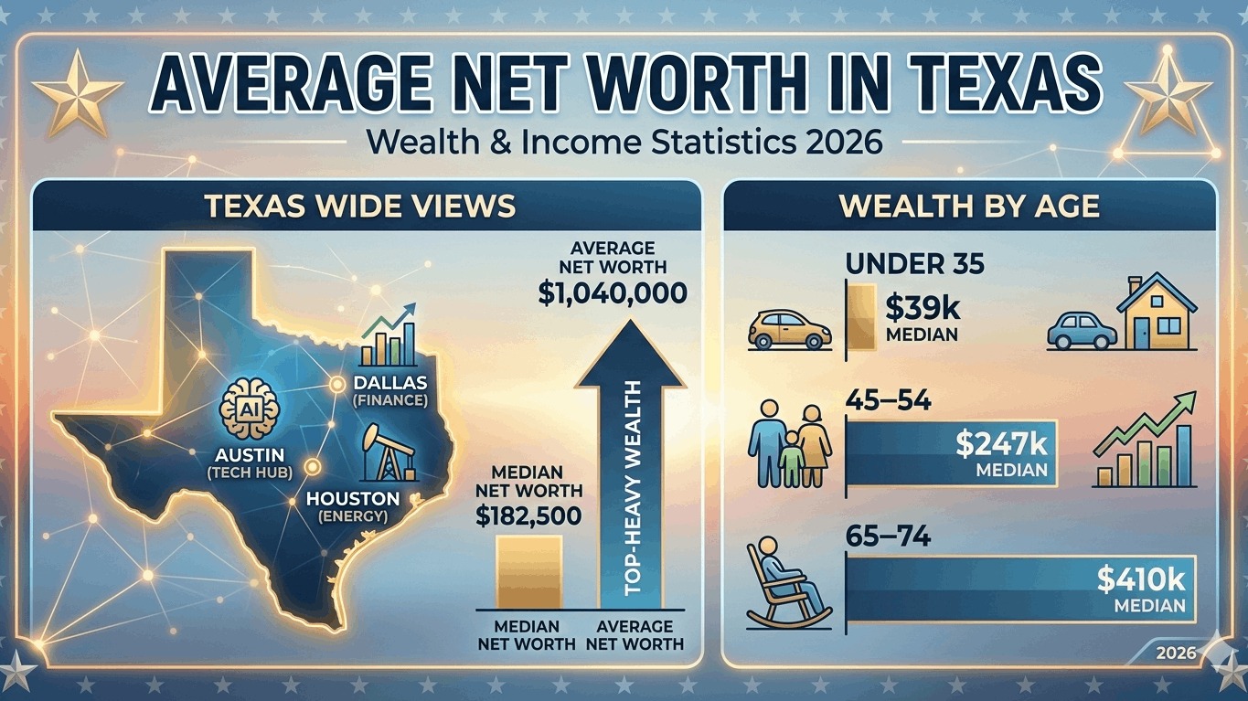 Average Net Worth in Texas 2026 | Wealth & Income Statistics