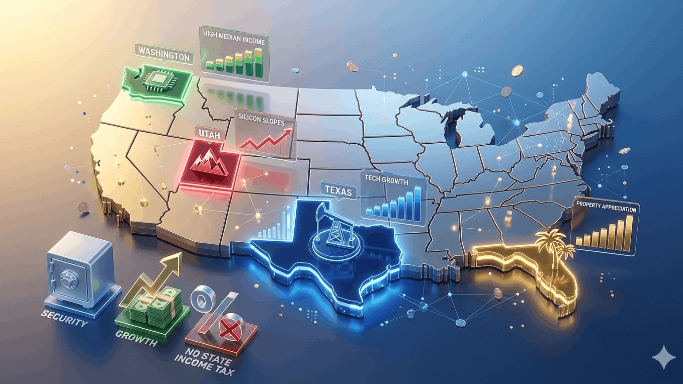 Best States to Build Wealth in USA 2026 | Top 10 Rankings