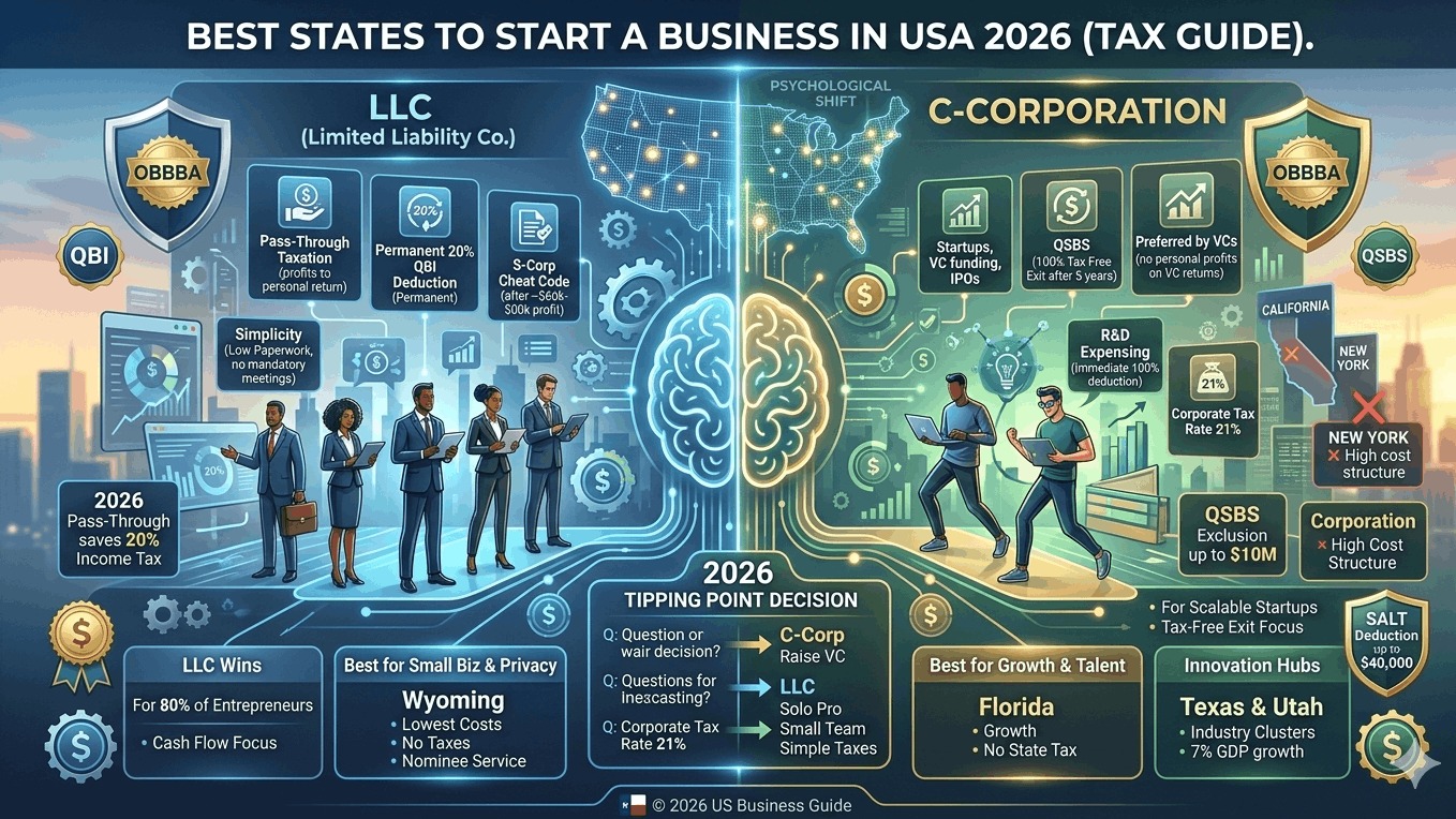 Best States to Start a Business in USA 2026 | Top Rankings