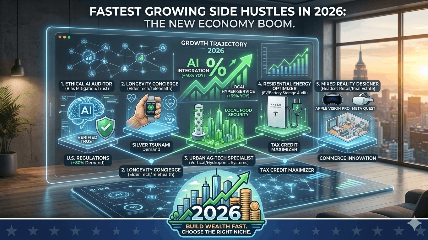 Fastest Growing Side Hustles in 2026 | New Income Trends