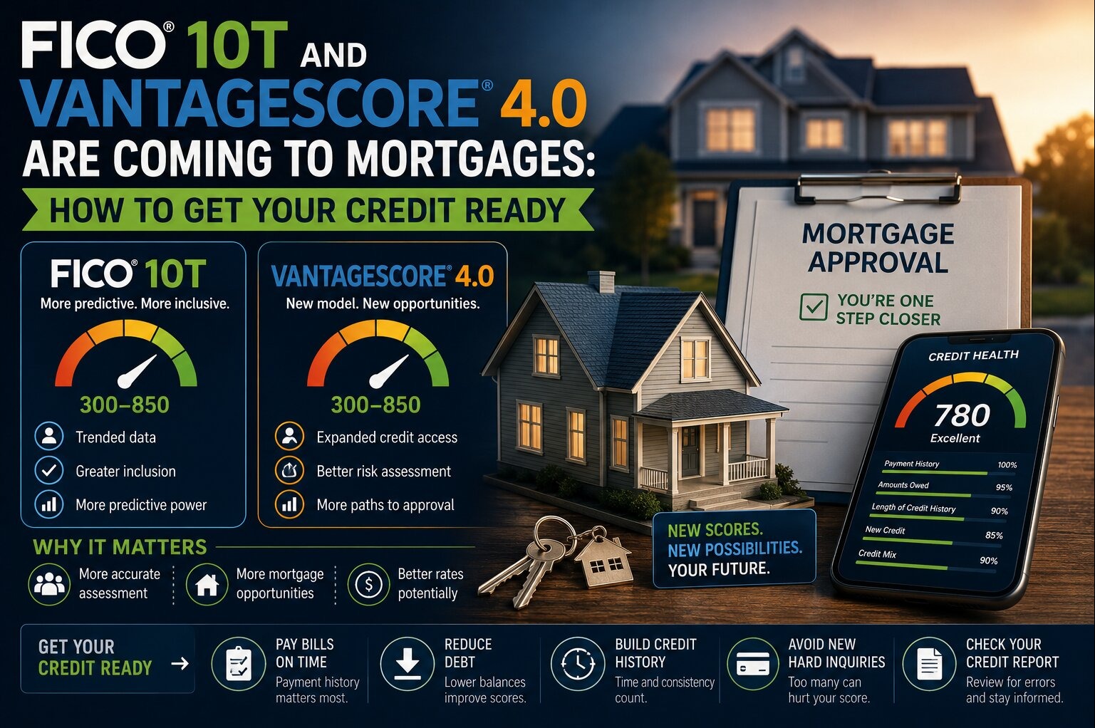 FICO 10T and VantageScore 4.0 Are Coming to Mortgages: How to Get Your Credit Ready