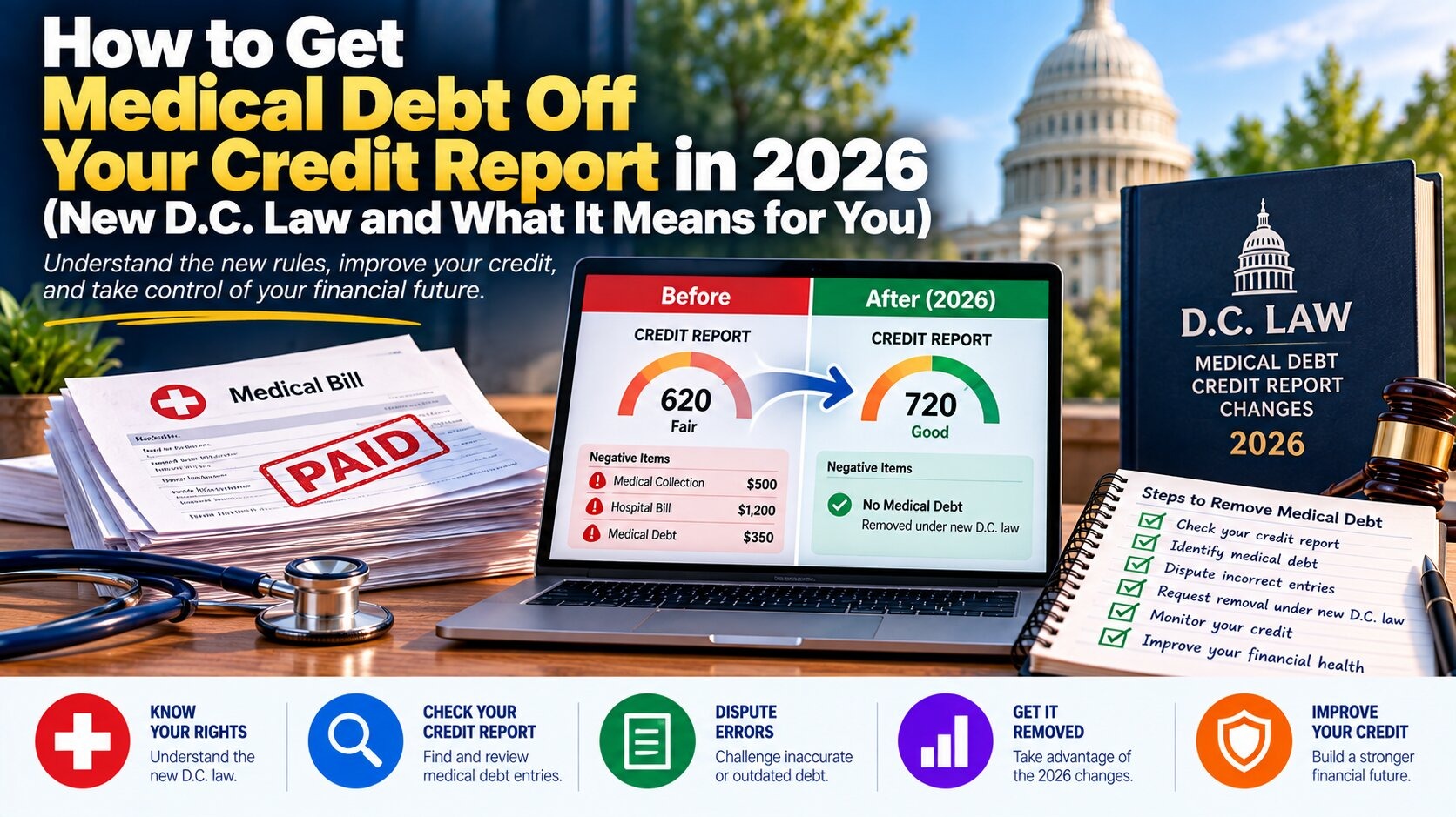 How to Get Medical Debt Off Your Credit Report in 2026 (New D.C. Law and What It Means for You)
