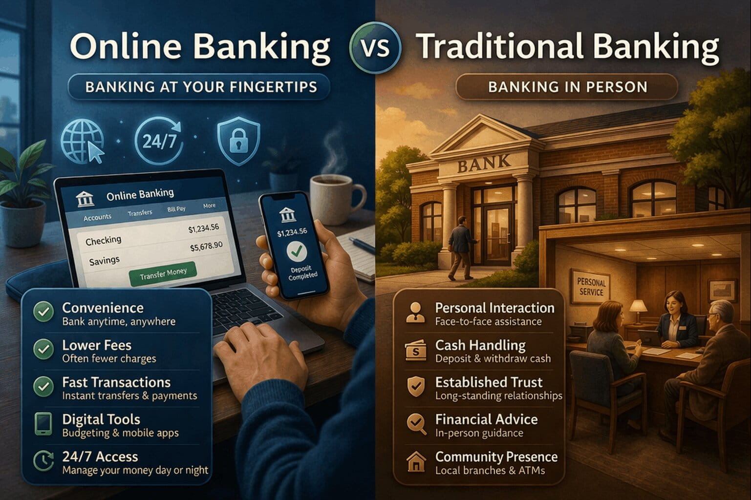 Online Banking vs Traditional Banking